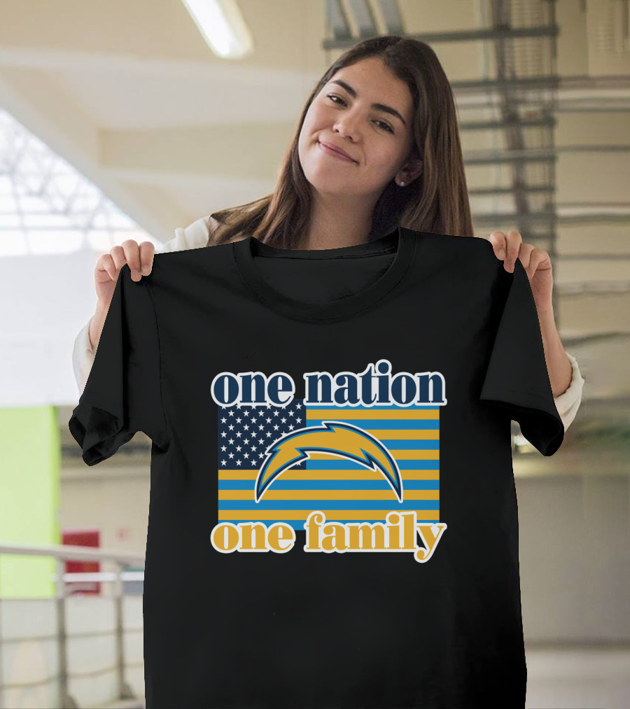 One Nation One Family Los Angeles Chargers T-Shirt
