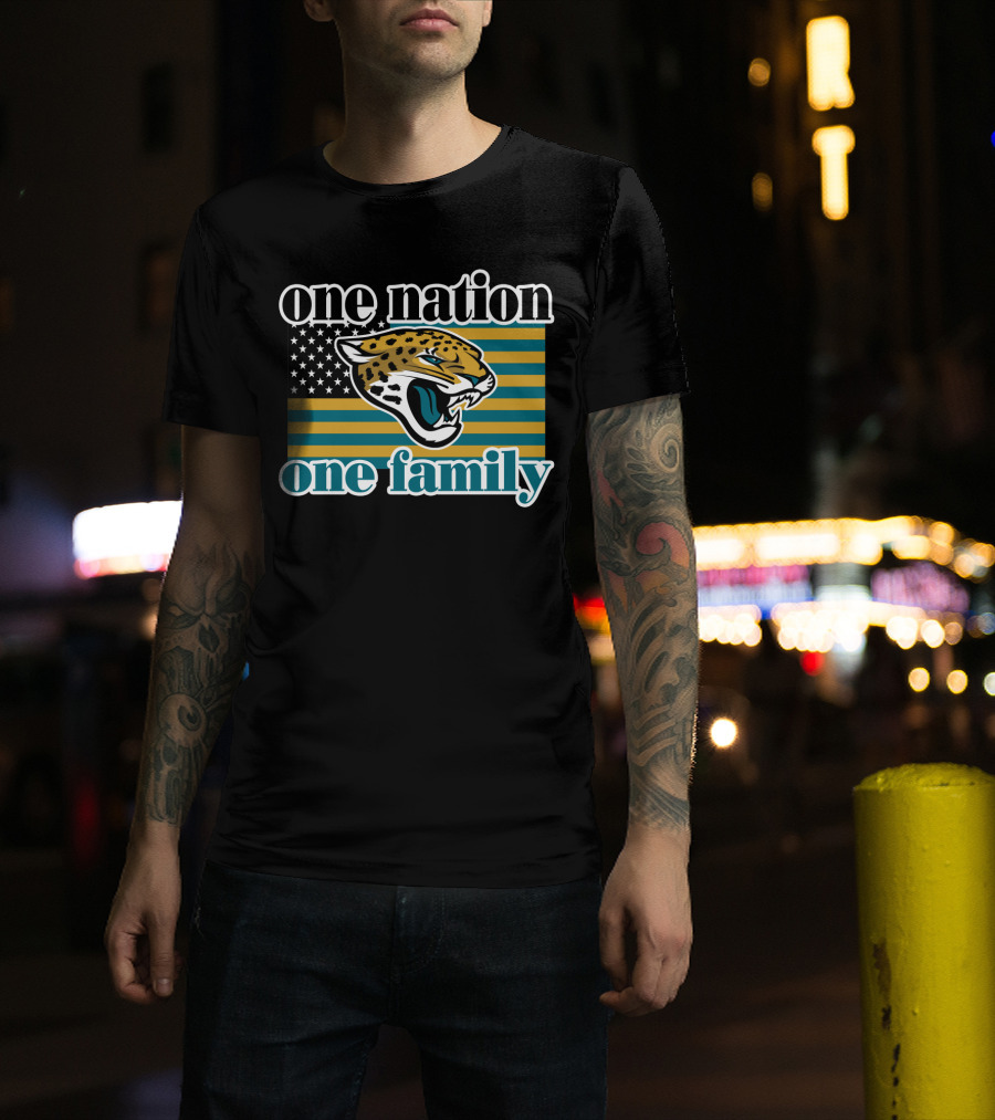 One Nation One Family Jacksonville Jaguars 18 T-Shirt