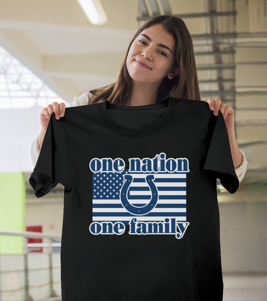 One Nation One Family Indianapolis Colts T-Shirt