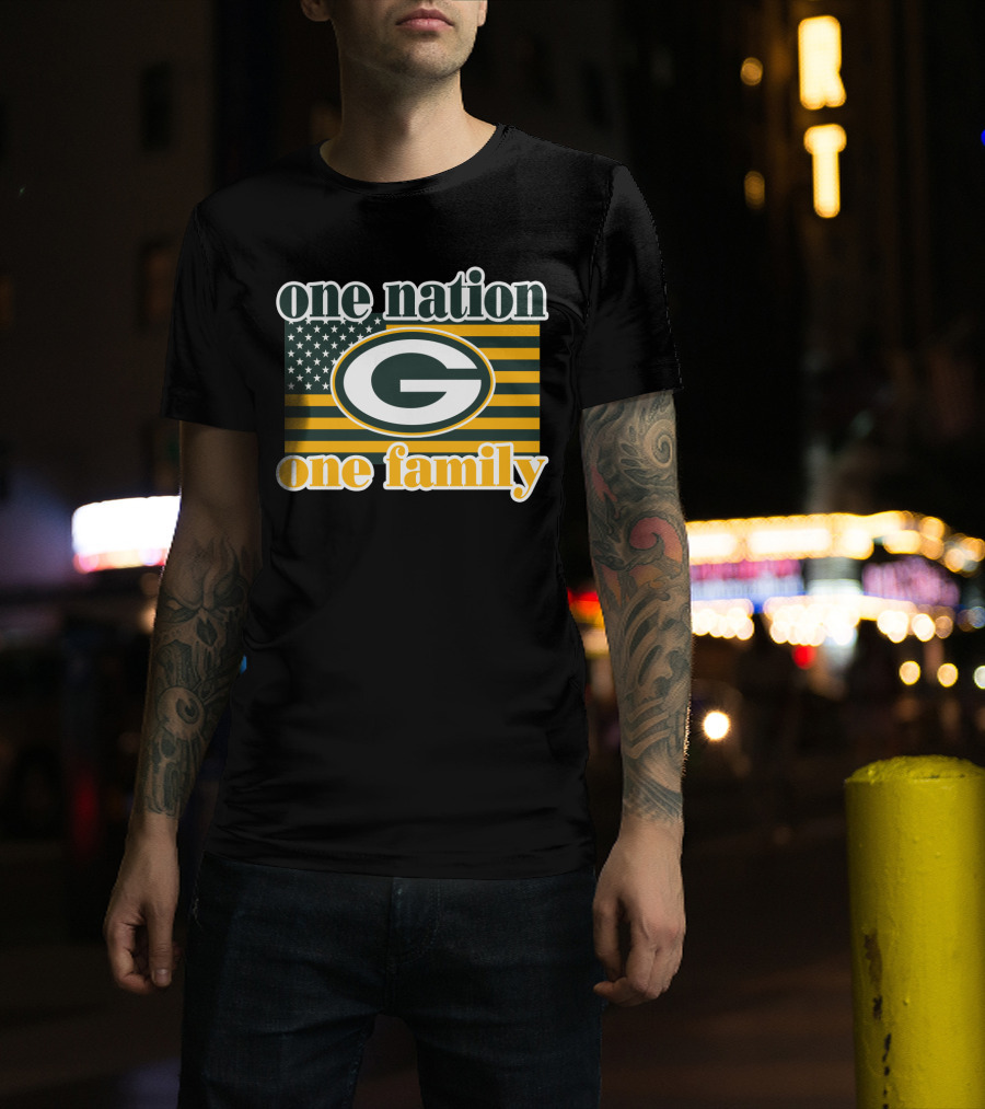 One Nation One Family Green Bay Packers T-Shirt