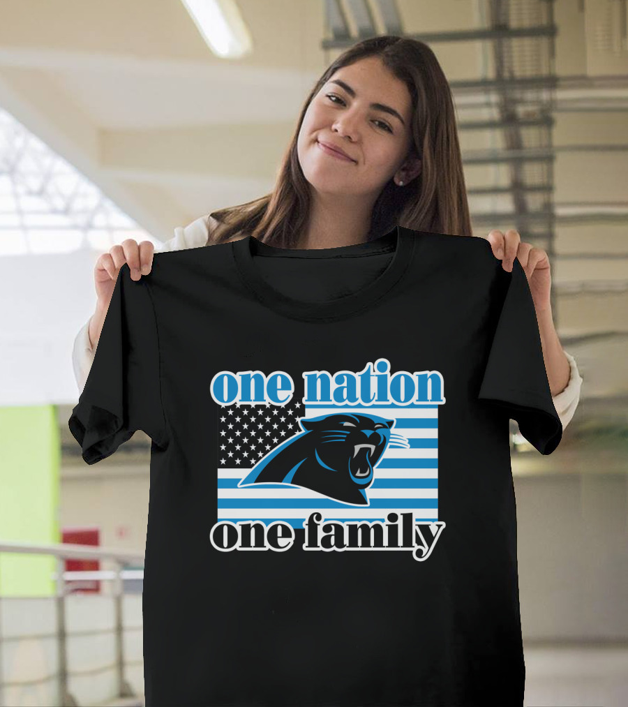 One Nation One Family Carolina Panthers 28 T-Shirt