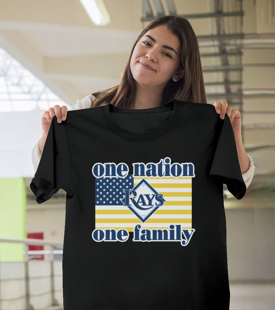 One Nation One Family Tampa Bay Rays American Flag T-Shirt