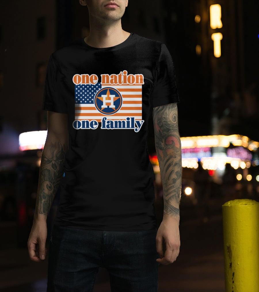 One Nation One Family 51 Houston Astros Patriotic T-Shirt