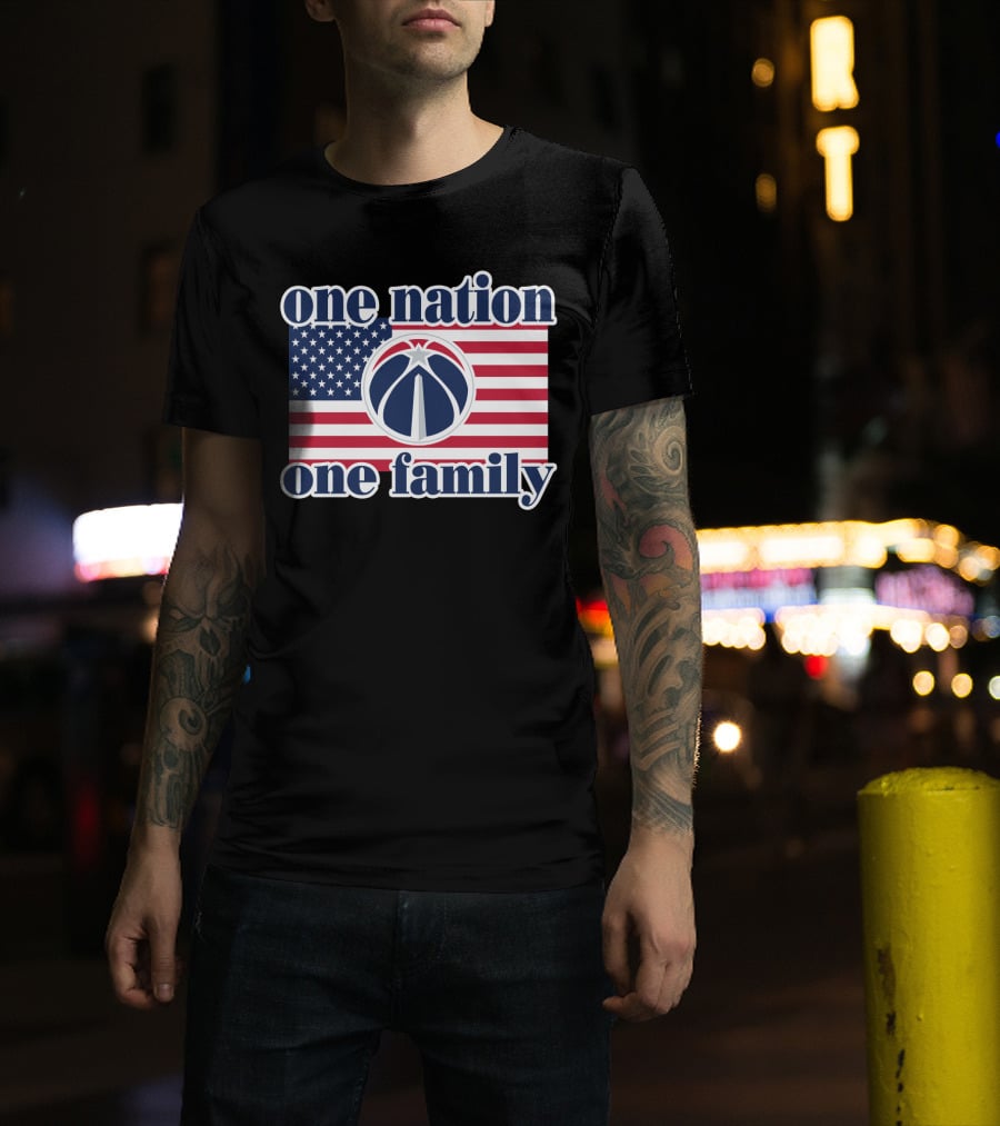 Washington Wizards One Nation One Family American Flag T-Shirt