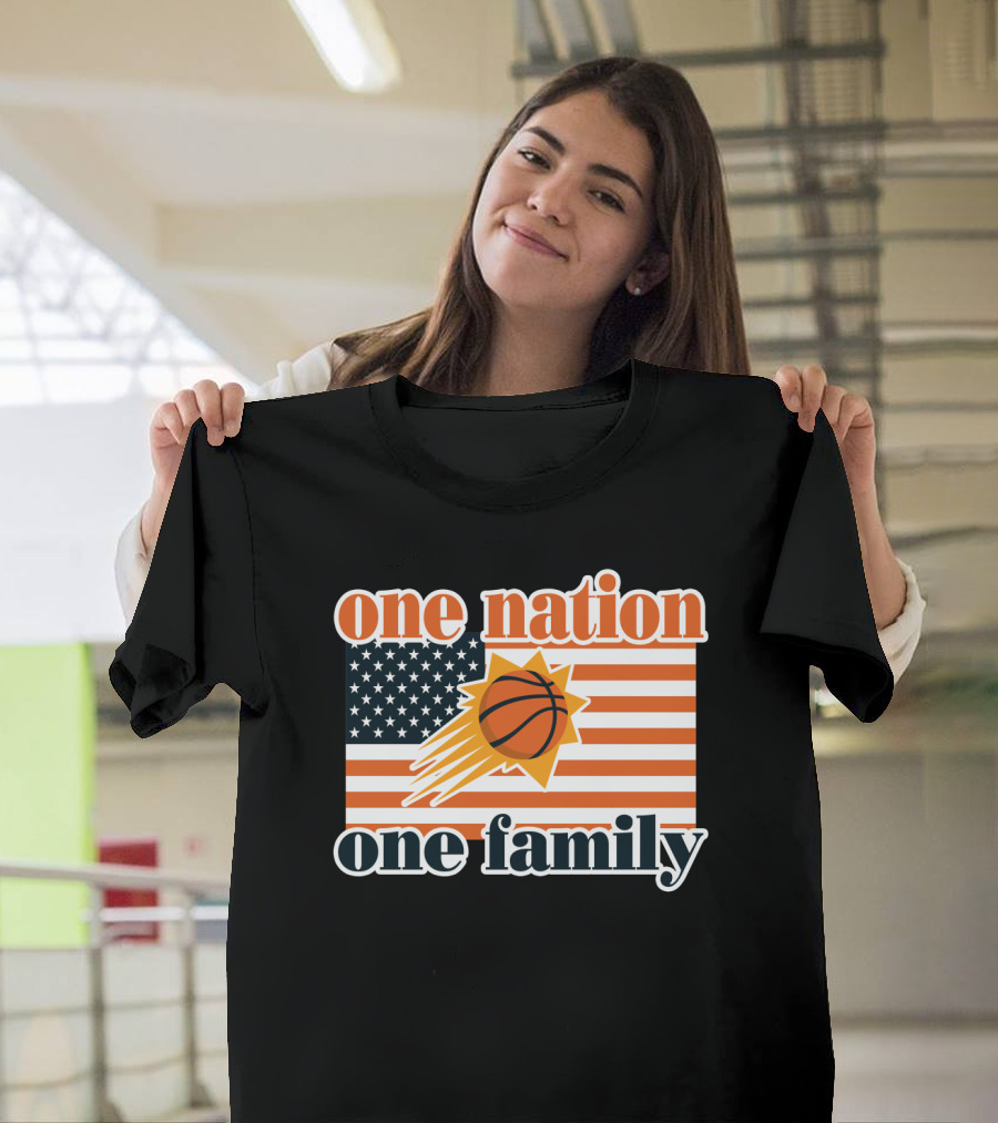One Nation One Family Phoenix Suns Basketball American Flag T-Shirt