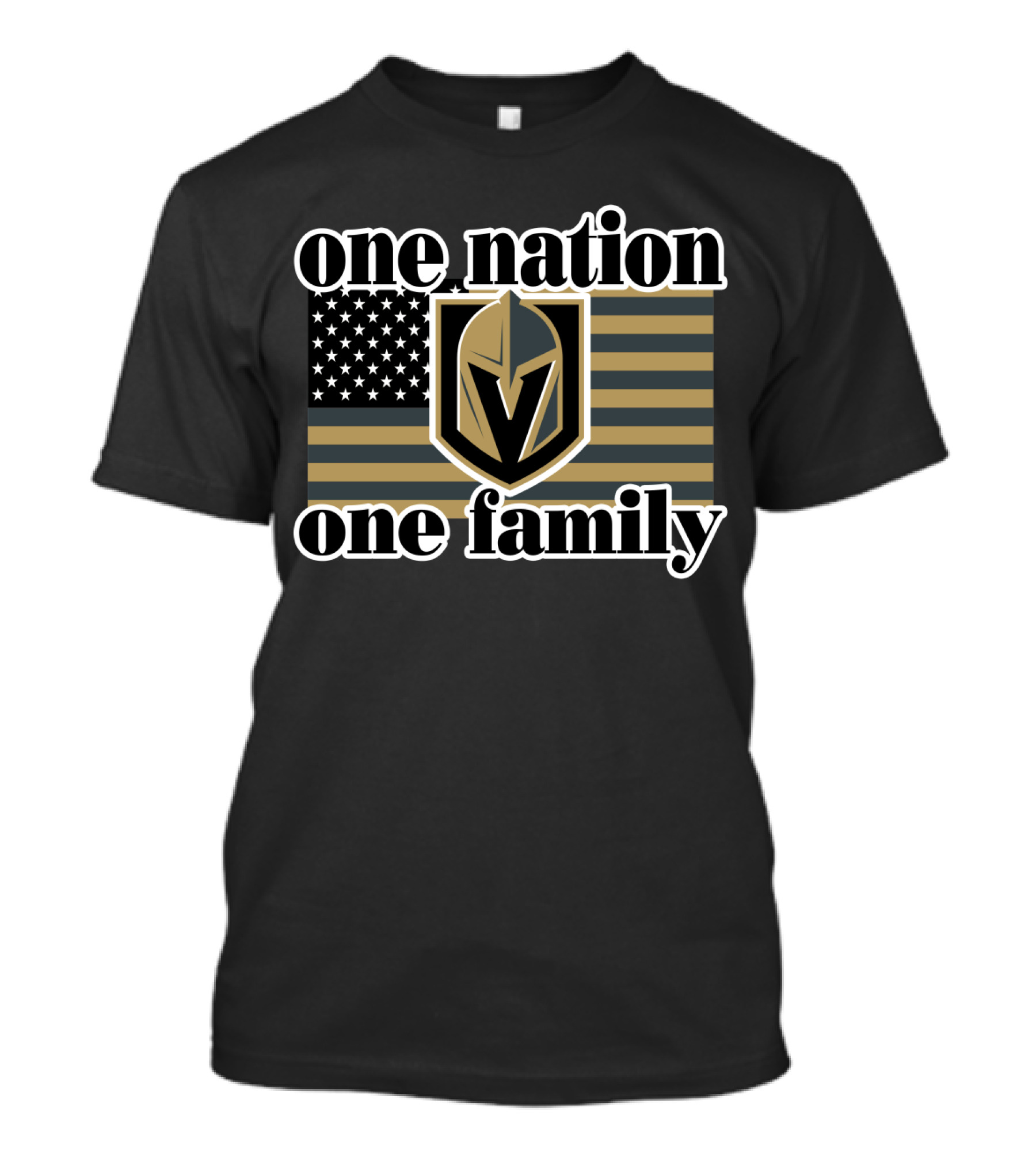One Nation One Family Vegas Golden Knights T-Shirt