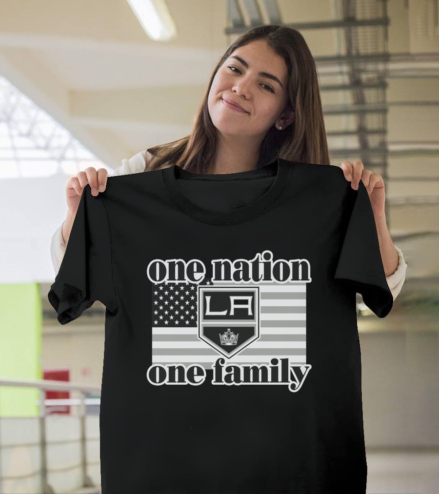 One Nation One Family La Kings 103 American Flag T-Shirt