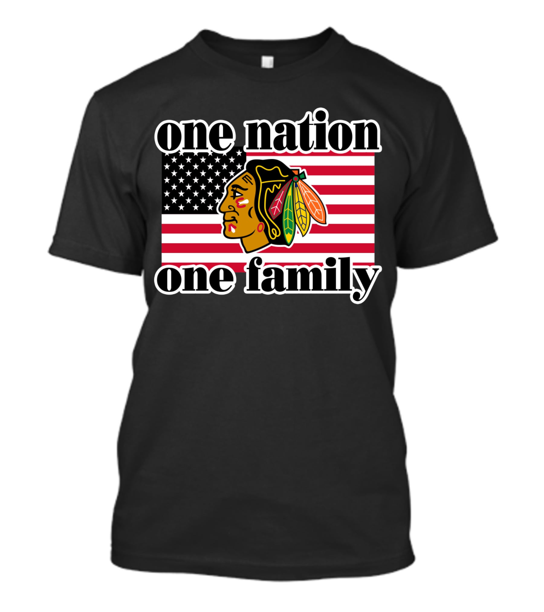 One Nation One Family 109 Chicago Blackhawks T-Shirt