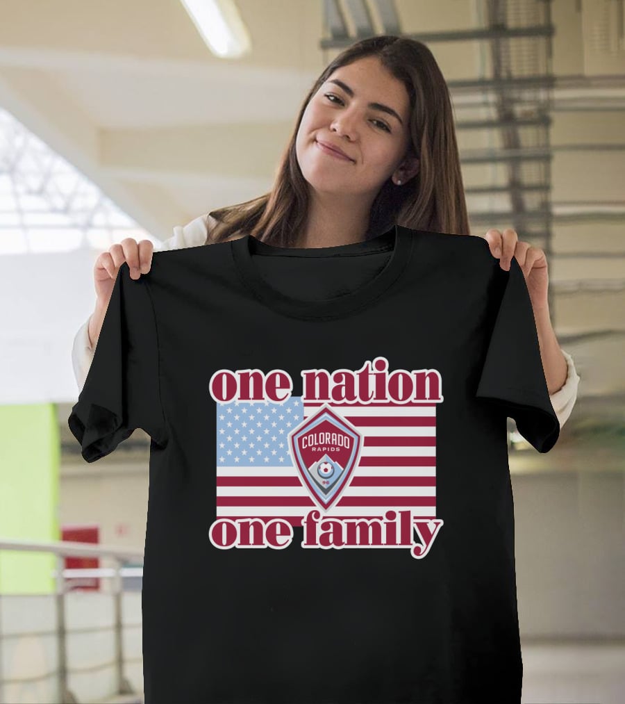 One Nation One Family Colorado Rapids American Flag T-Shirt