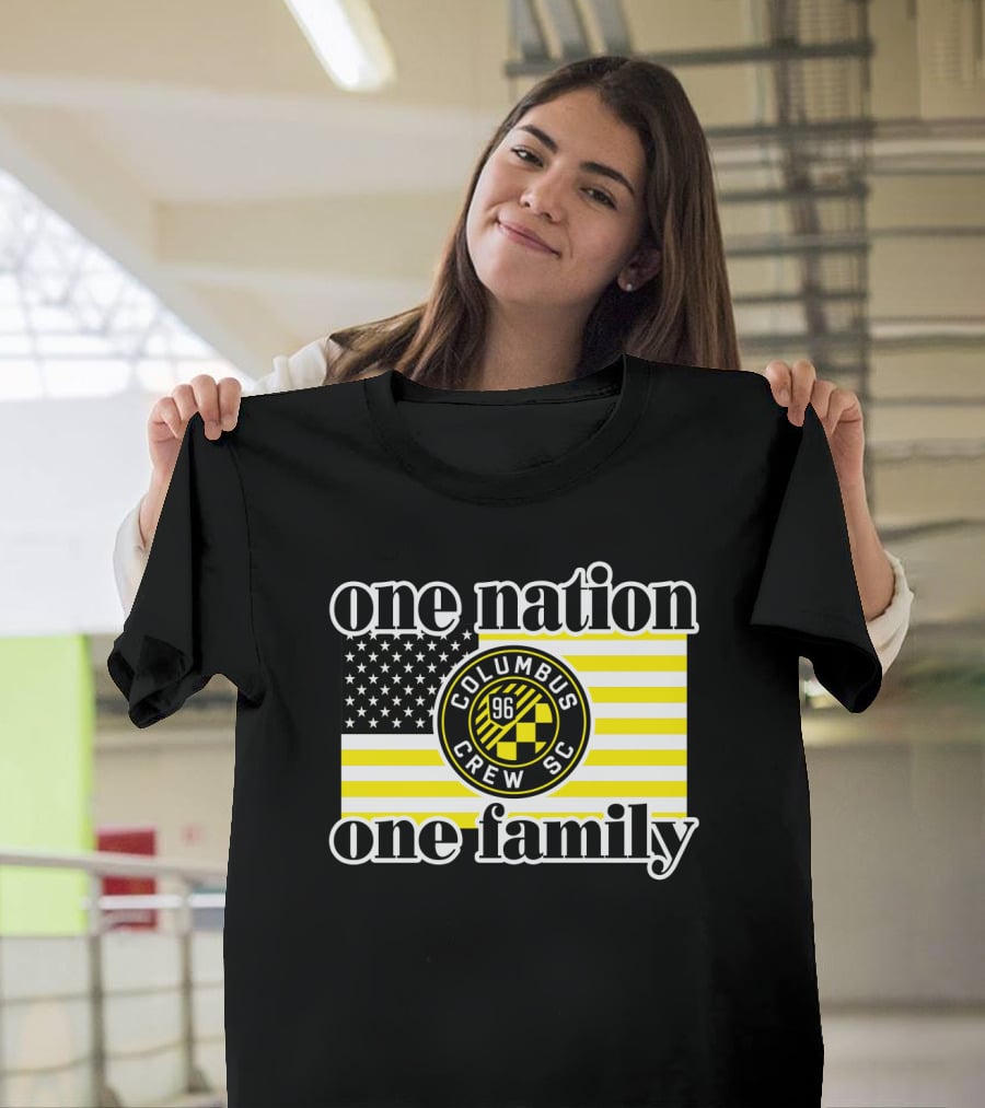 One Nation One Family Columbus Crew Sc 96 American Flag T-Shirt