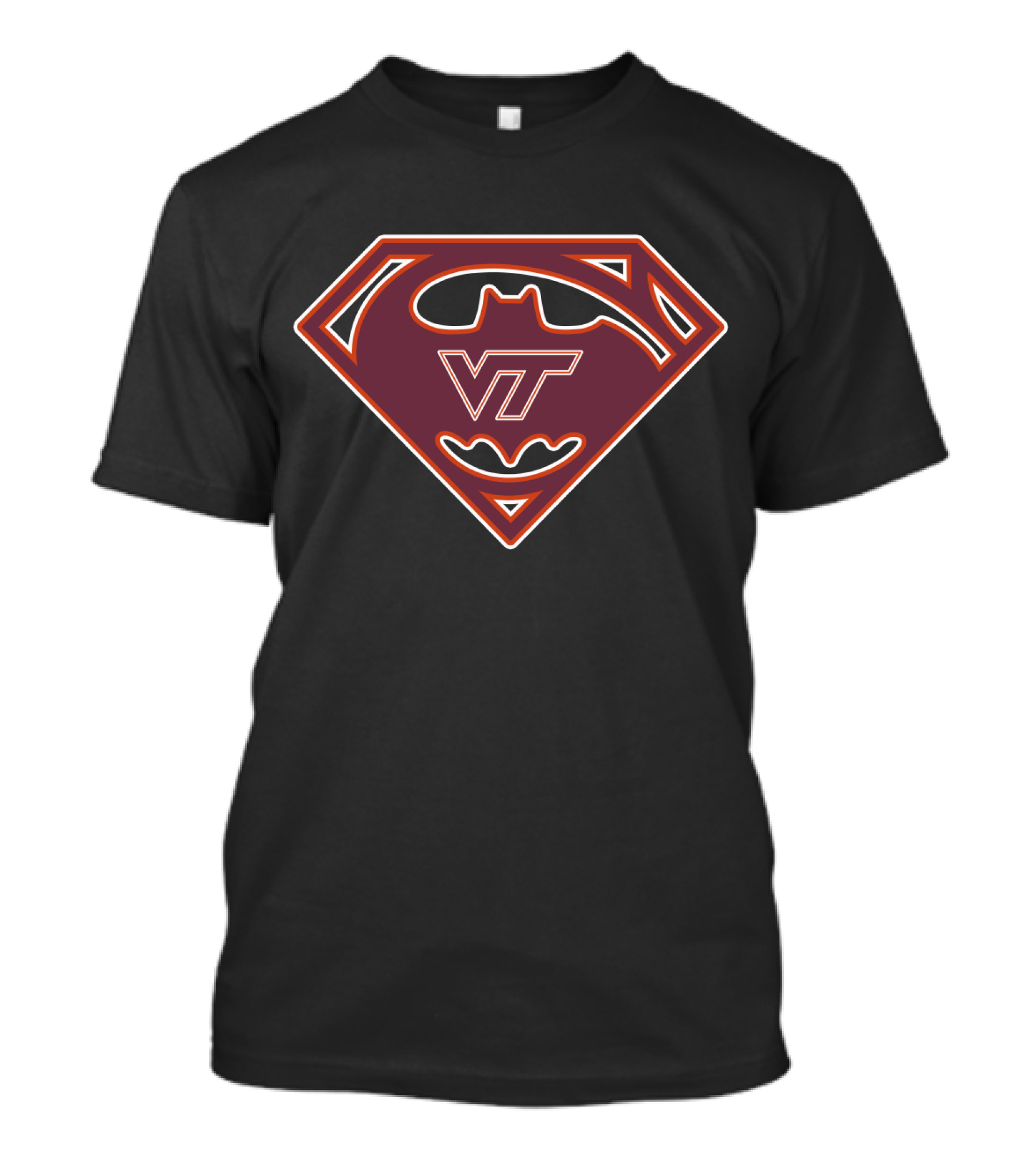 Vt Virginia Tech Hokies Superman Batman T-Shirt
