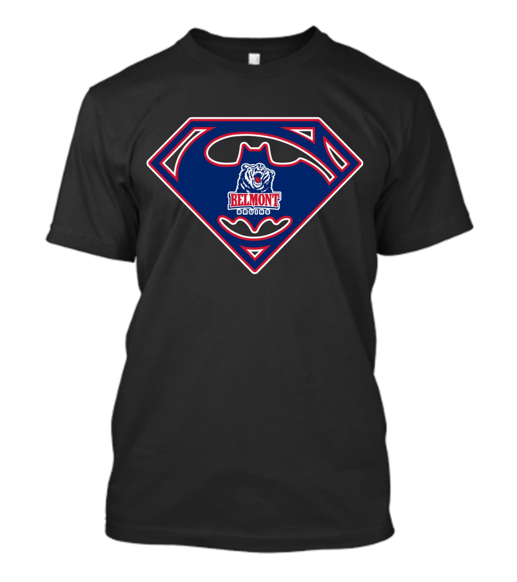 Belmont Bruins Bear Superman Logo T-Shirt
