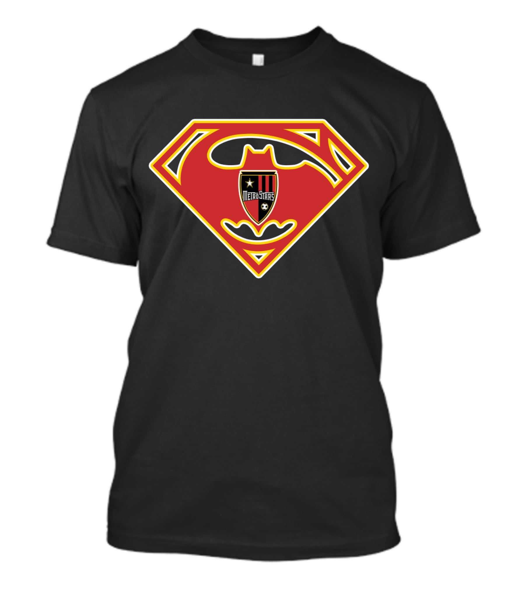 Metrostars 118 Logo Superman Batman Crossover Symbol T-Shirt