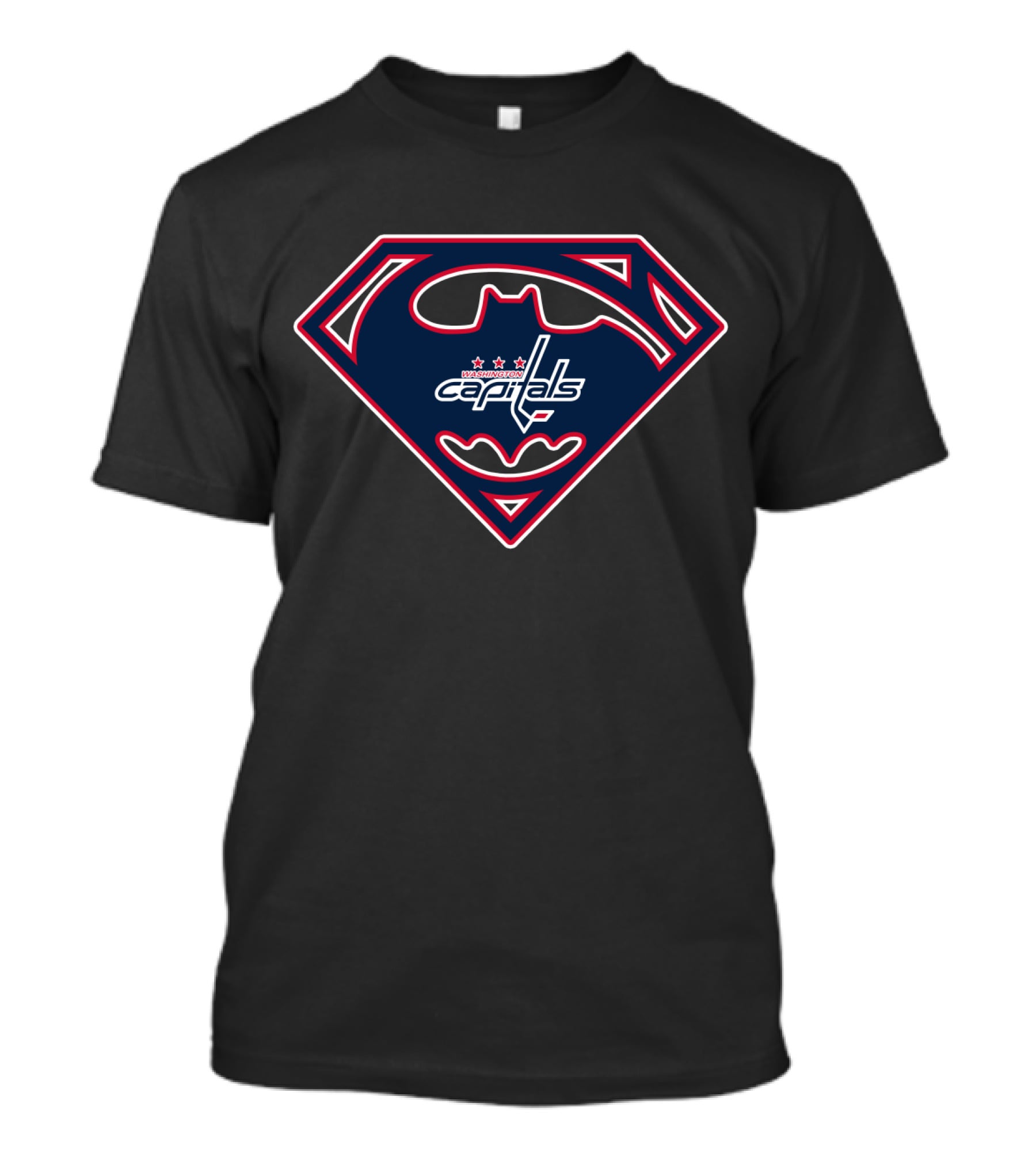 Washington Capitals Batman Superman Logo Mashup T-Shirt