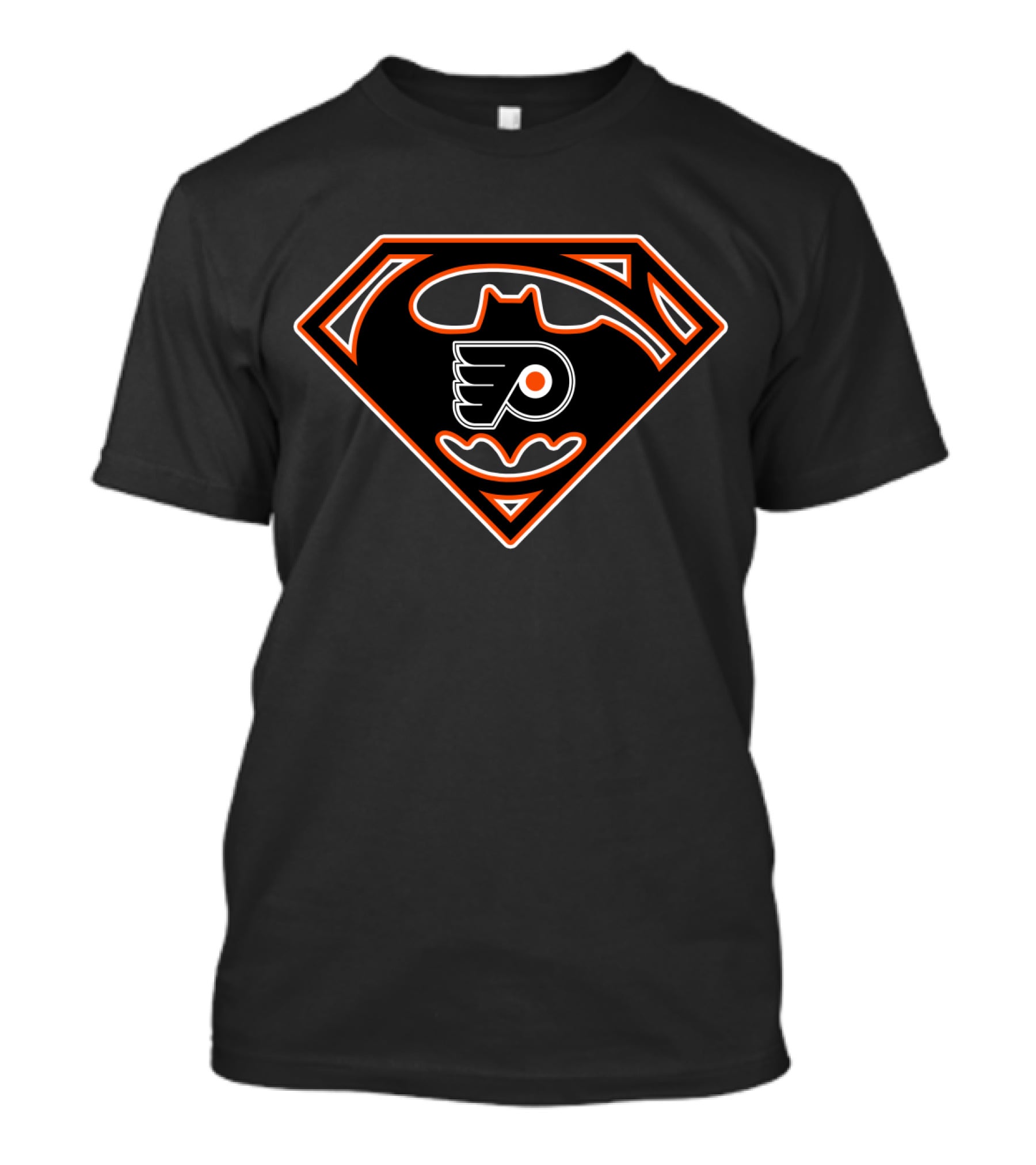 Superman Batman Philadelphia Flyers Emblem Mashup T-Shirt