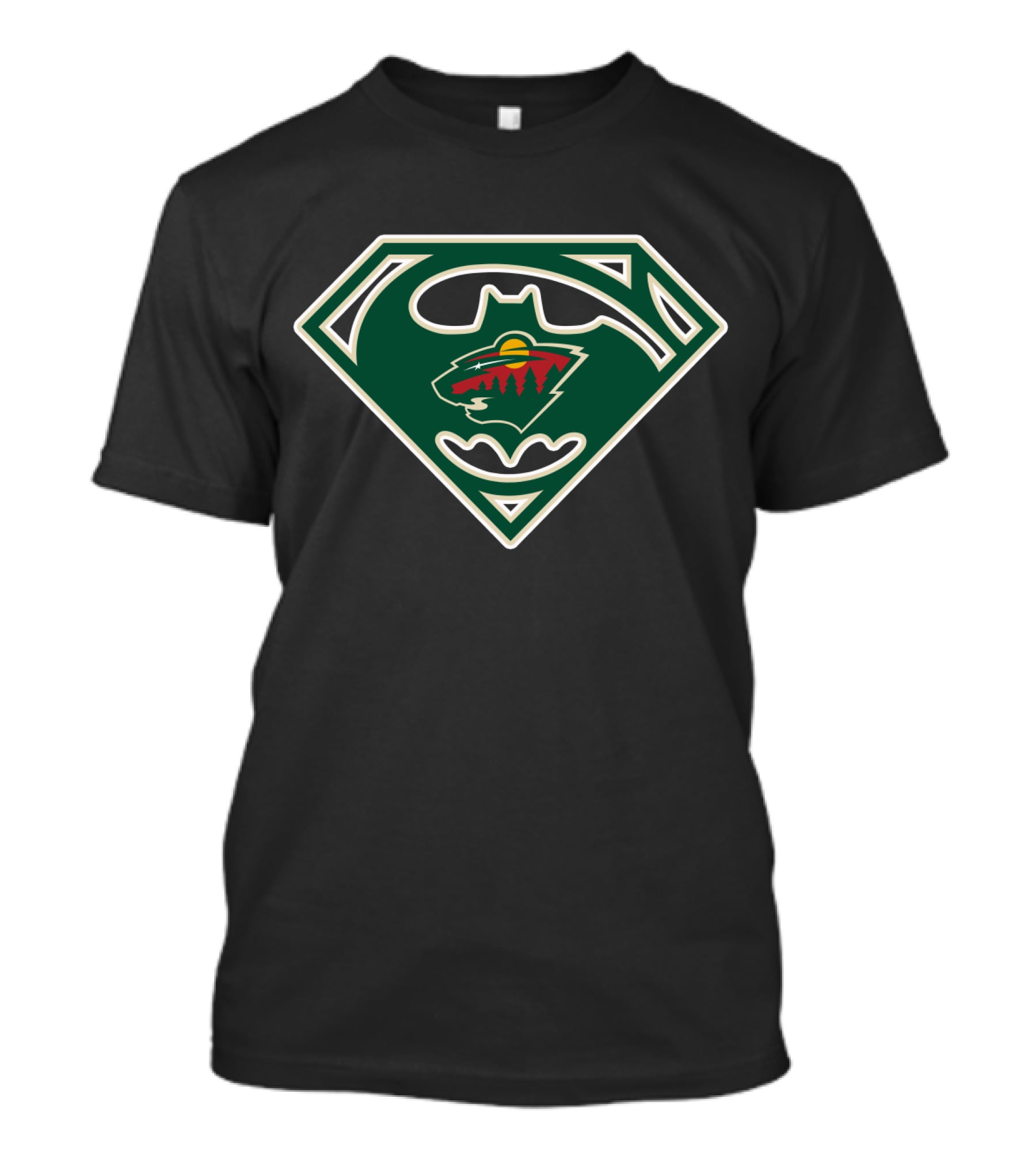 Superman Batman Minnesota Wild Logo 146 T-Shirt