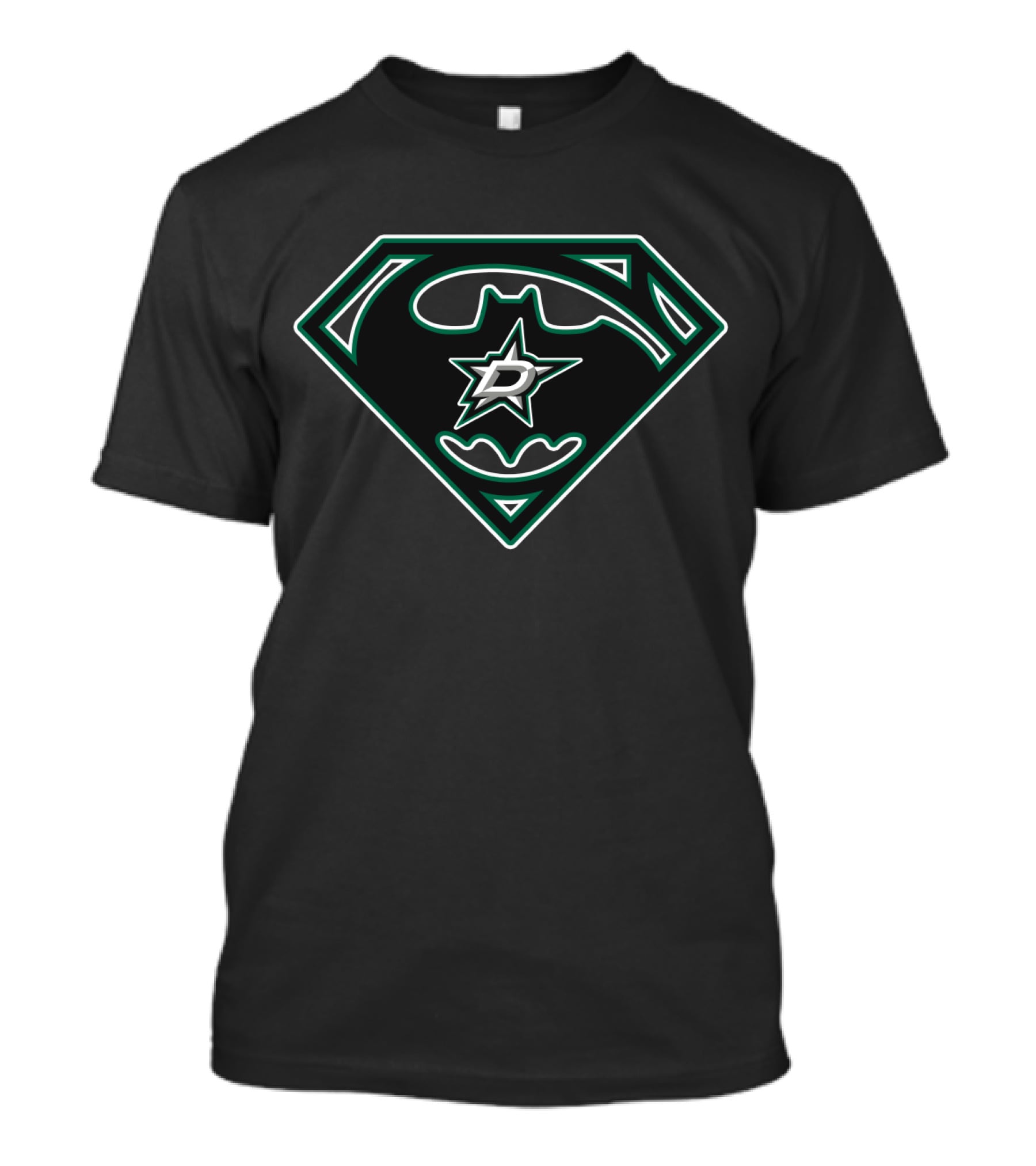 Dallas Stars Batman Superman Logo Fusion T-Shirt