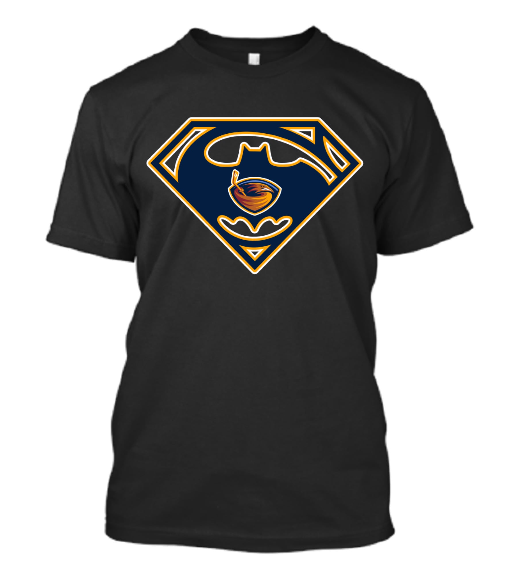 Atlanta Thrashers Batman Superman Logo Blend T-Shirt