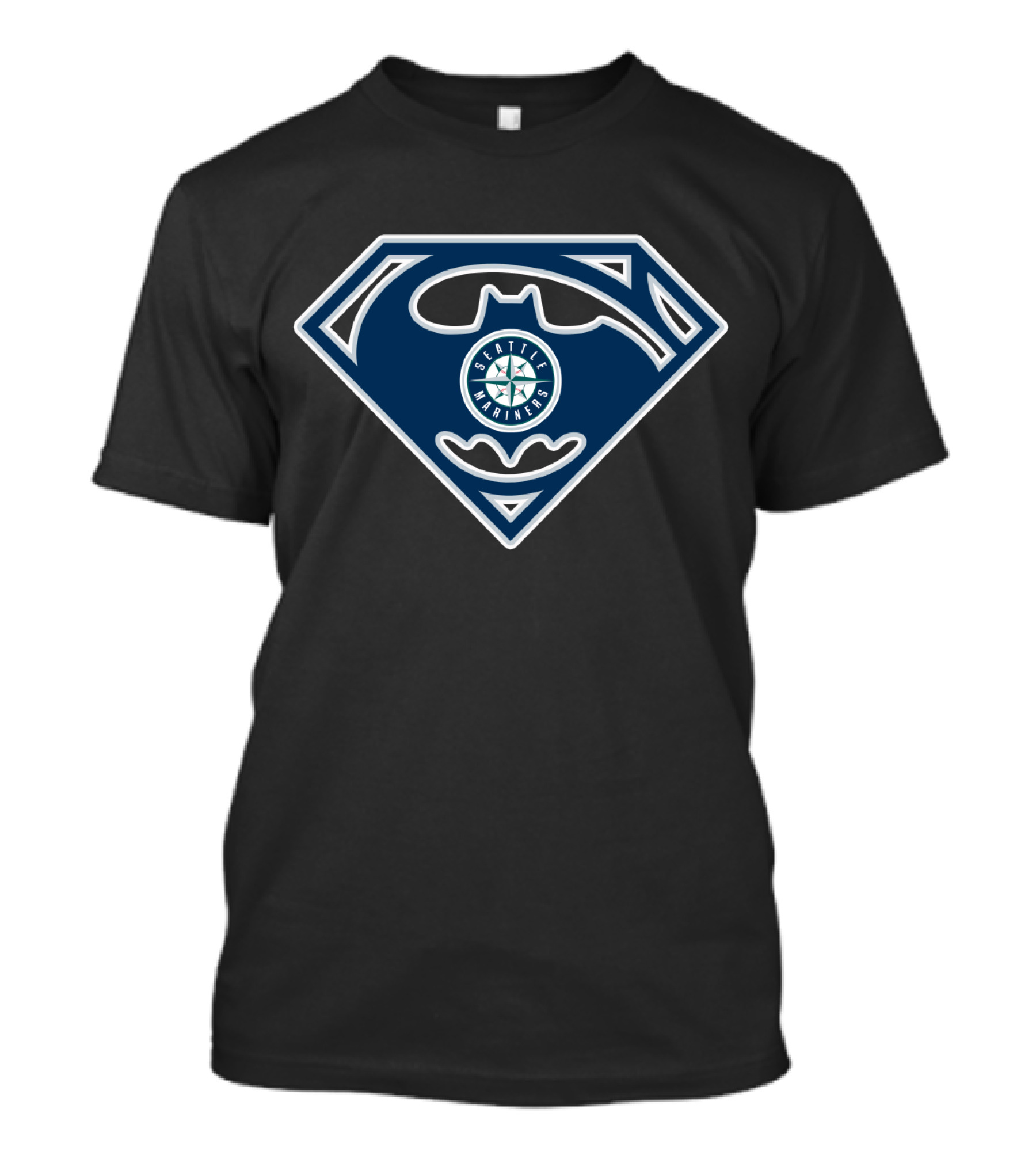 Seattle Mariners Superman Batman Emblem 195 T-Shirt