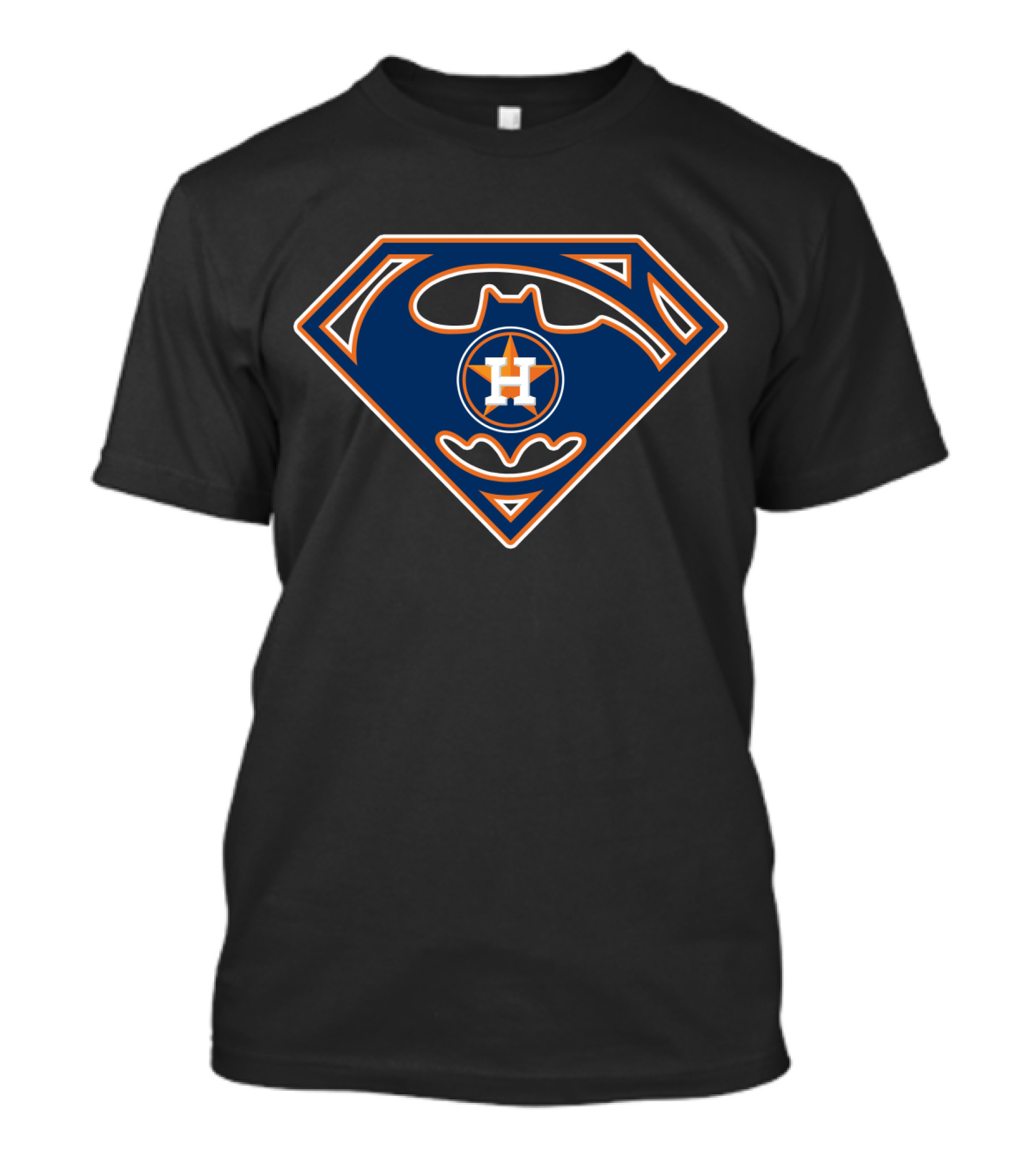 Houston Astros Superman Batman Logo Fusion T-Shirt