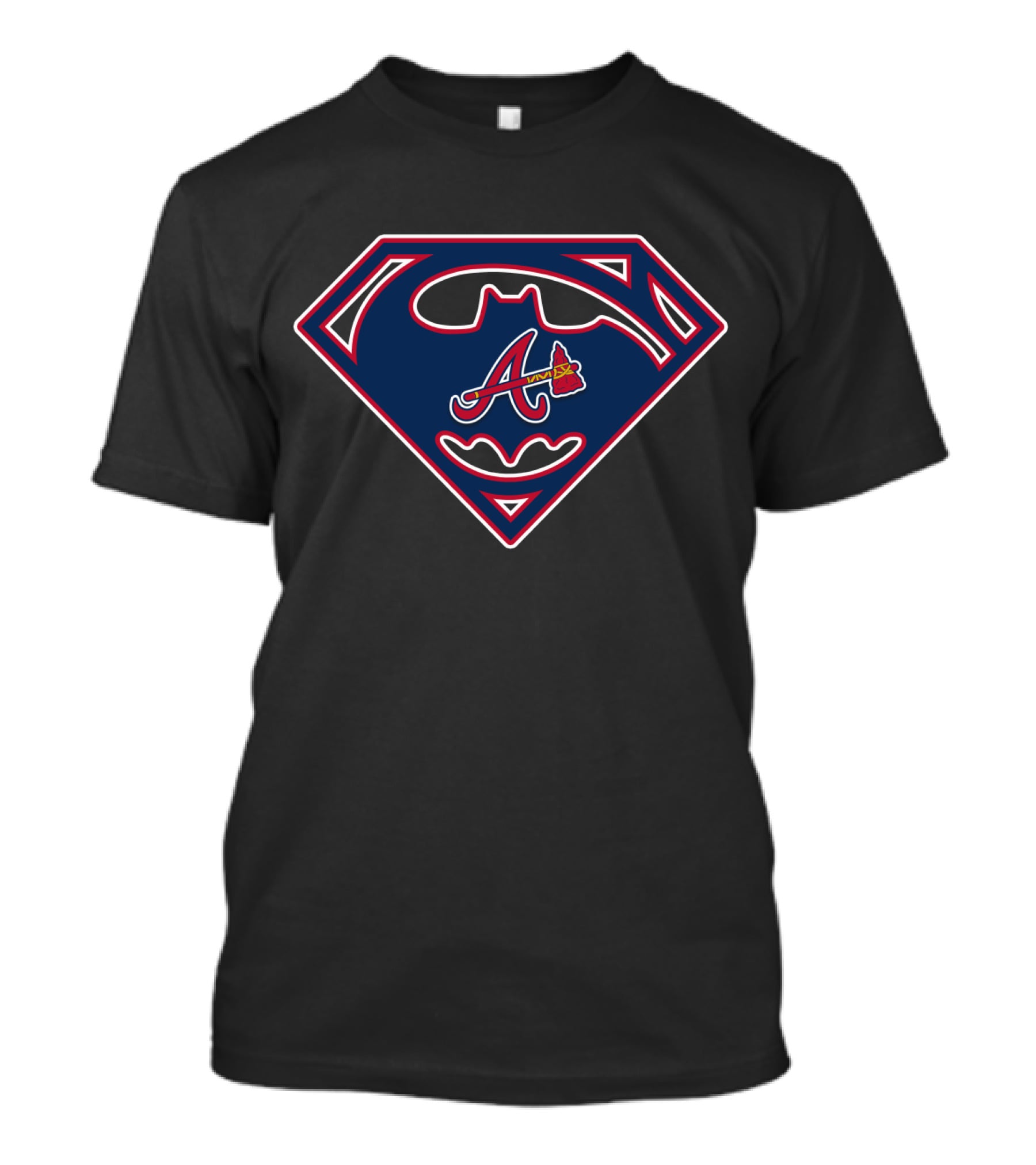Superman Batman Logo Atlanta Braves T-Shirt
