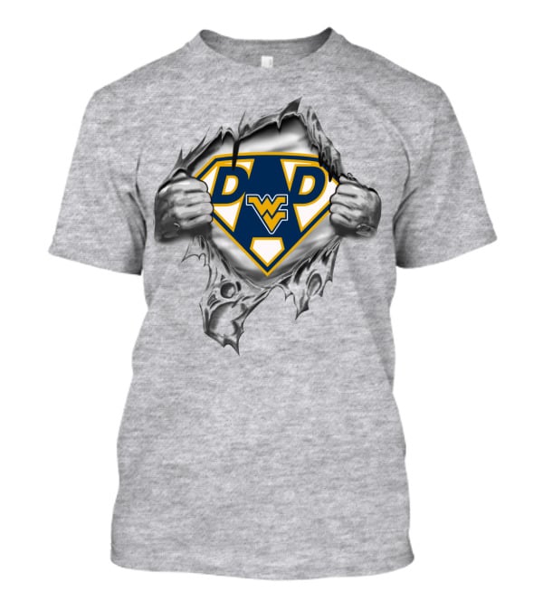 West Virginia Dad Superhero Logo Wvu Fan Gift T-Shirt