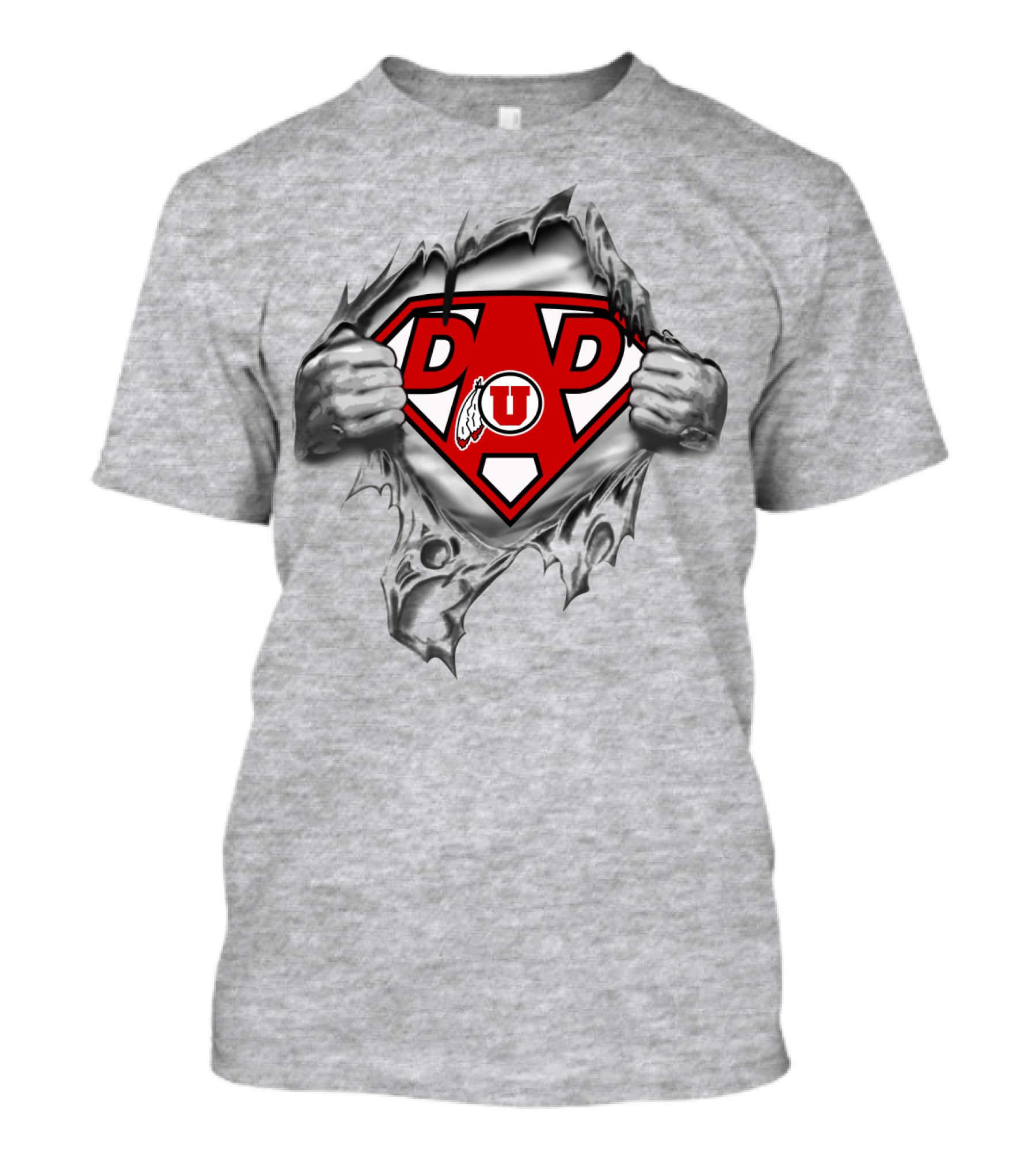University Of Utah Superhero Logo With Feathered U Symbol T-Shirt
