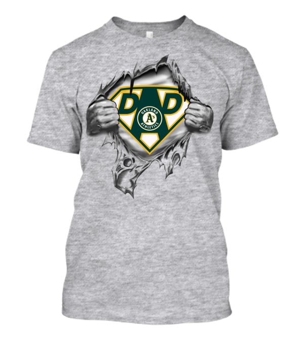 Super Dad Oakland Athletics Logo Hero Fan T-Shirt