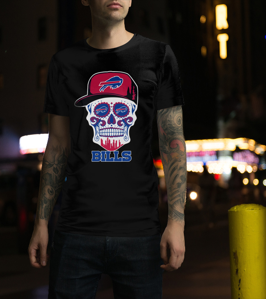 Buffalo Bills Skull Fun Design Fan T-Shirt