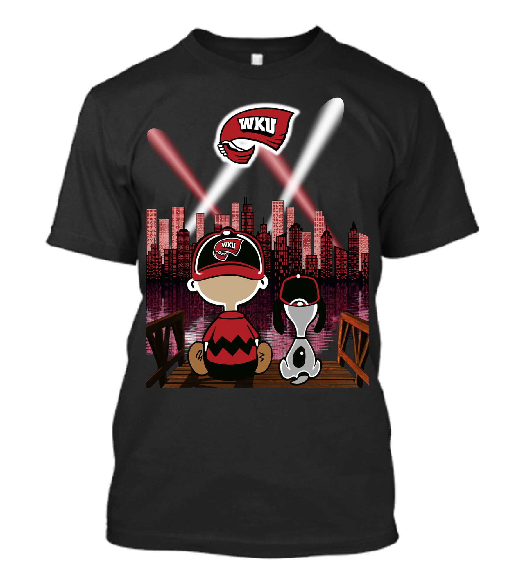Wku Hilltoppers City Sky Night Western Kentucky Hilltoppers T-Shirt