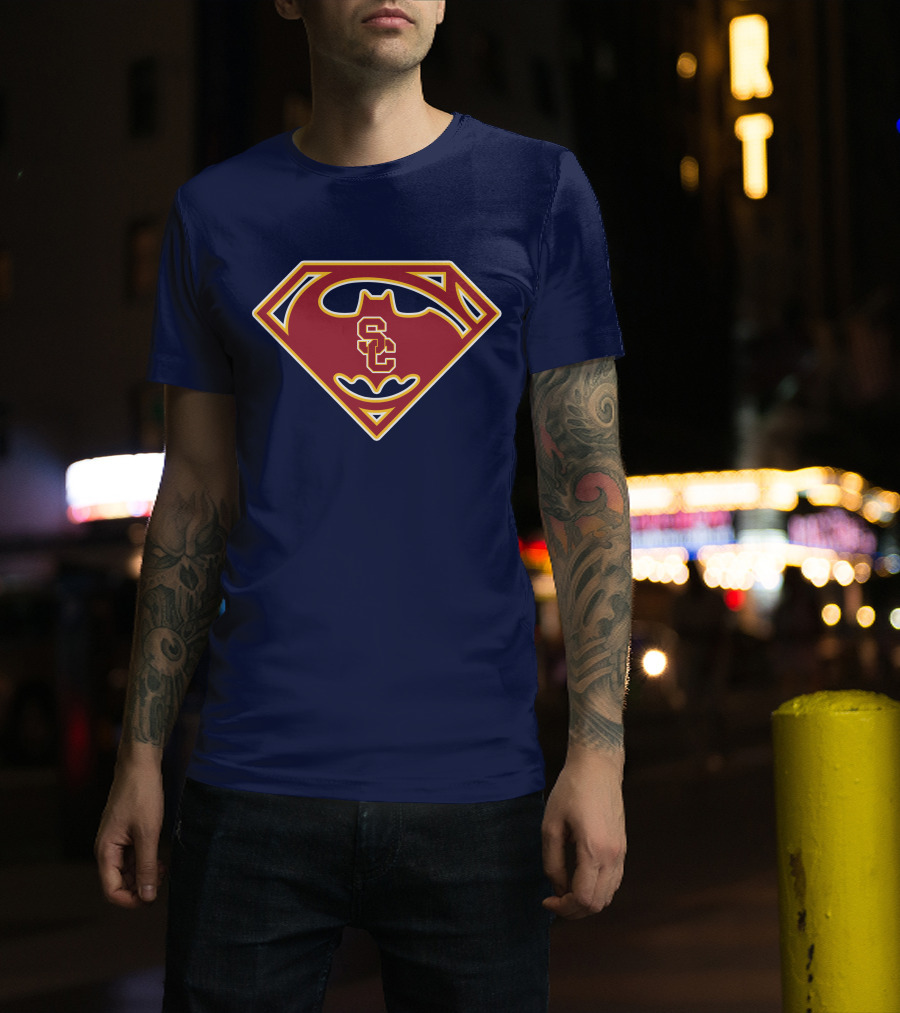 Usc Trojans Sc Badge Superhero T-Shirt