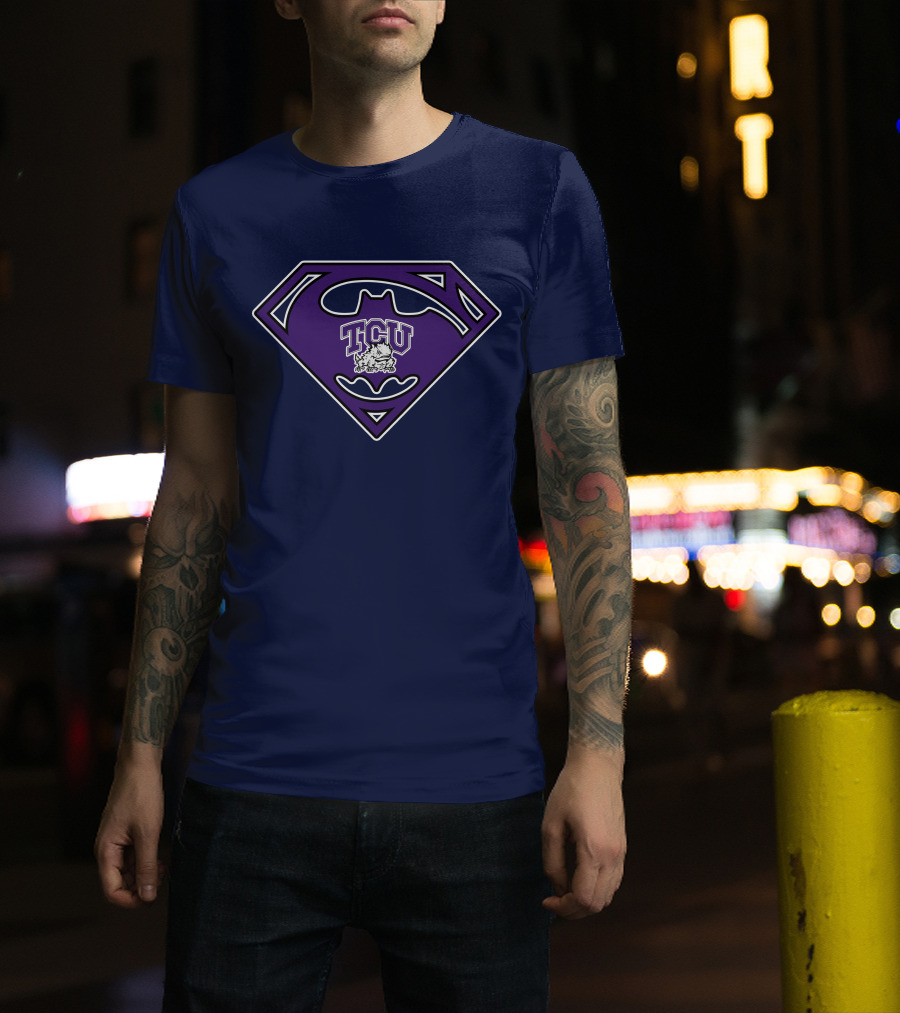 Tcu Horned Frogs Batman Superman T-Shirt