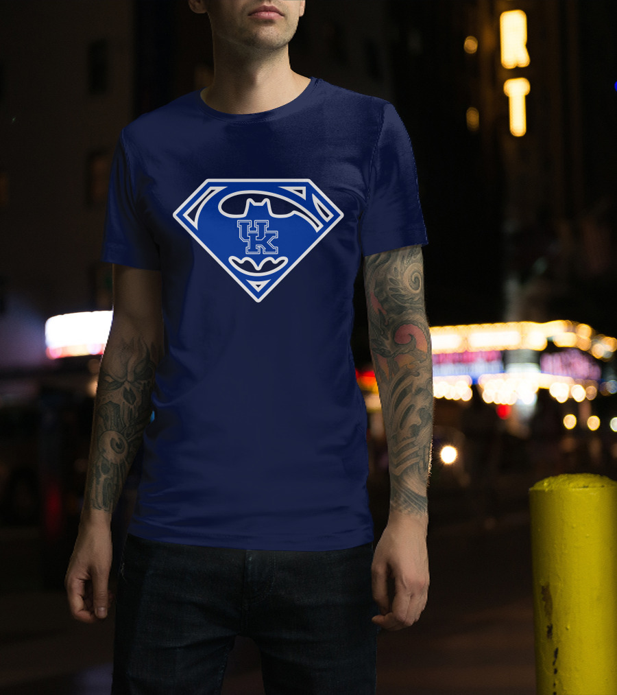 Kentucky Wildcats Uk Batman Superman Crossover T-Shirt