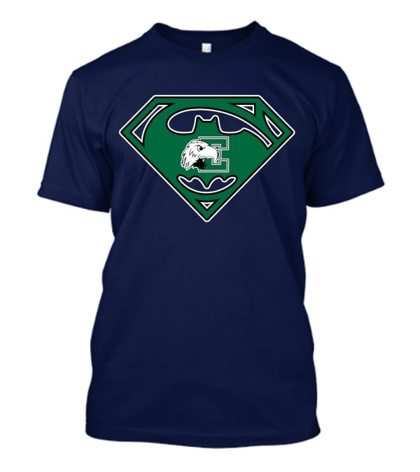 Batman Superman Logo Fusion Eastern Michigan Eagles T-Shirt
