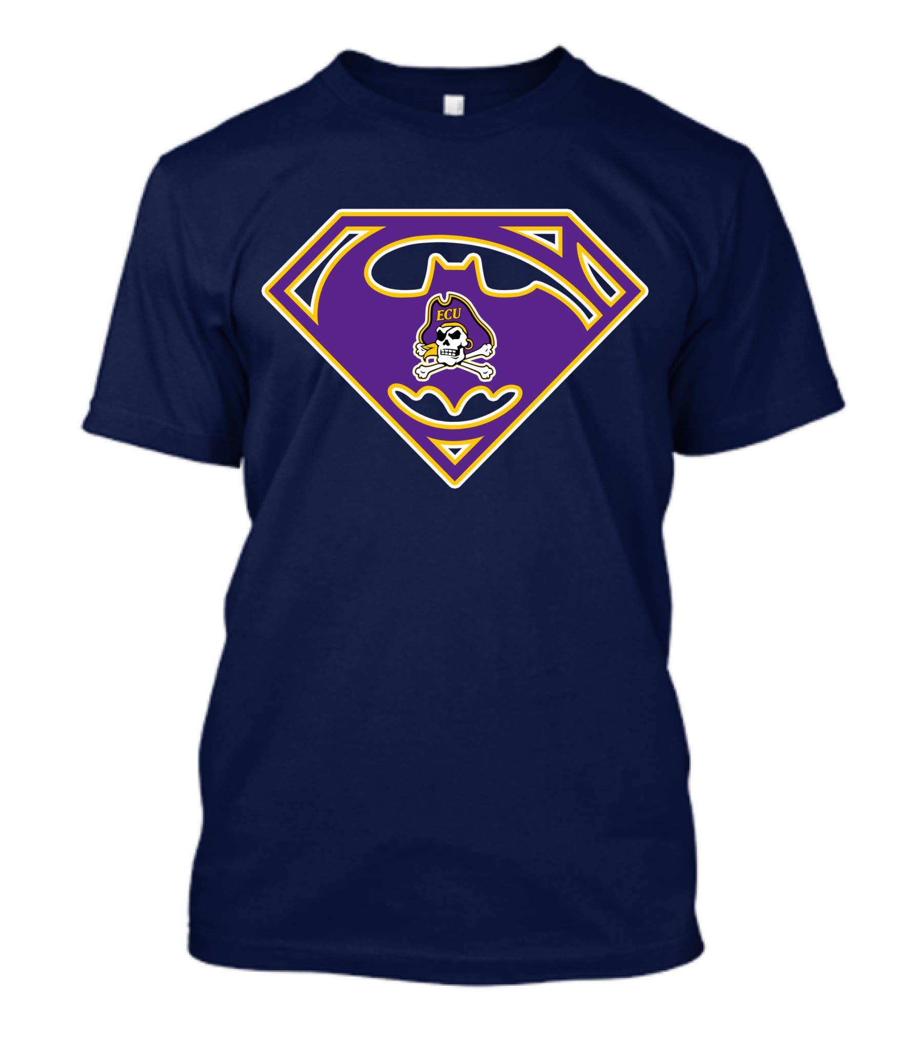 Ecu Pirates Logo With Superhero T-Shirt