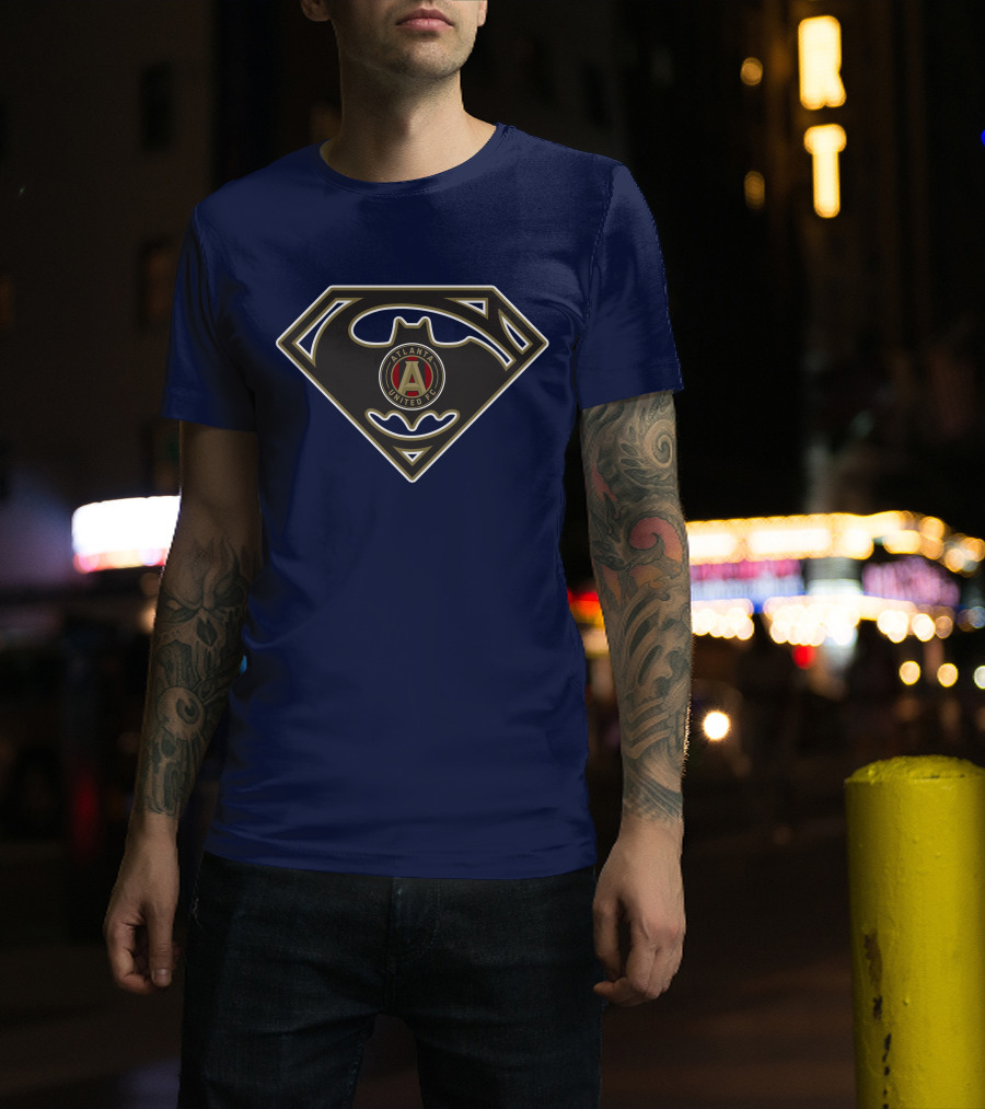 Atlanta United Fc Superman Batman Logo Fusion T-Shirt