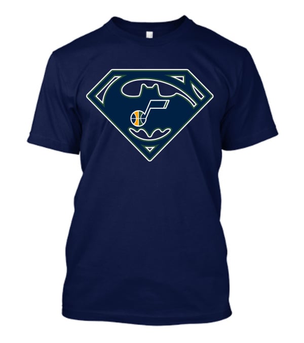 Utah Jazz Superhero Logo Combination 162 T-Shirt