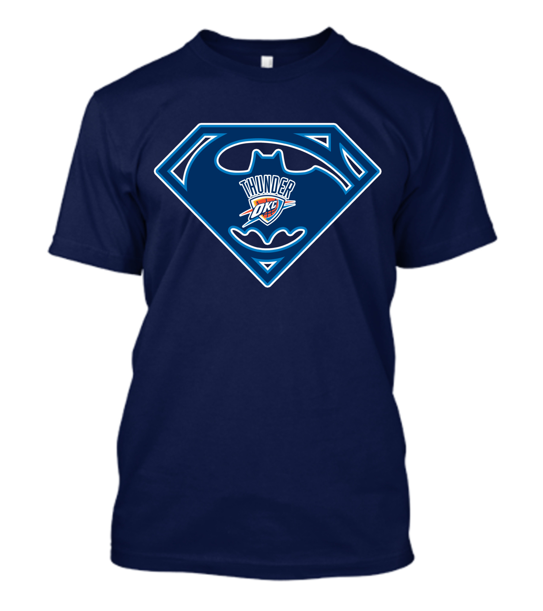 Thunder Okc Batman Superman Logo Mashup T-Shirt