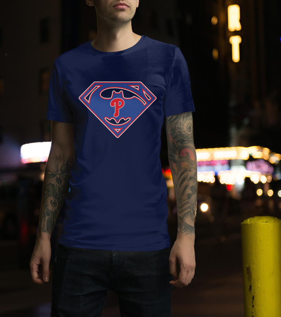 Phillies Superhero Emblem Fusion T-Shirt