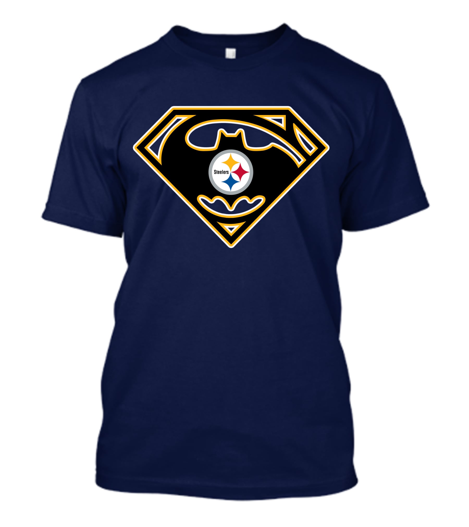 Pittsburgh Steelers Batman Superman Logo Fusion 224 T-Shirt