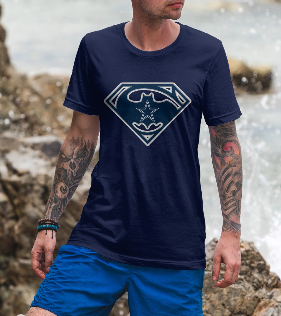 Dallas Cowboys Batman Superman Star T-Shirt