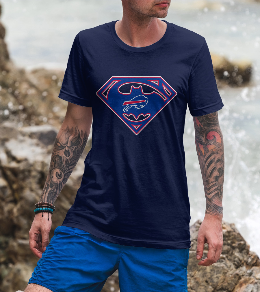 Buffalo Bills Superman Batman Logo Icon T-Shirt