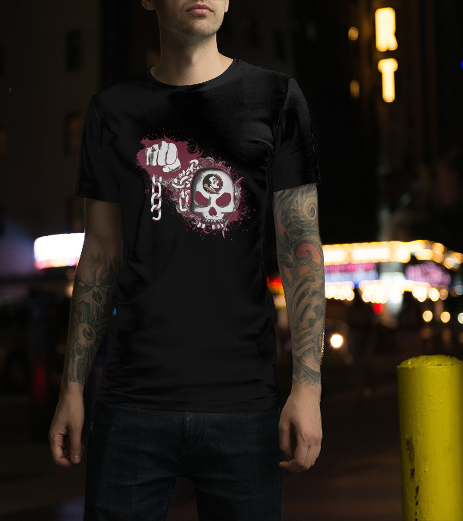 Florida State Seminoles Skull And Chains T-Shirt