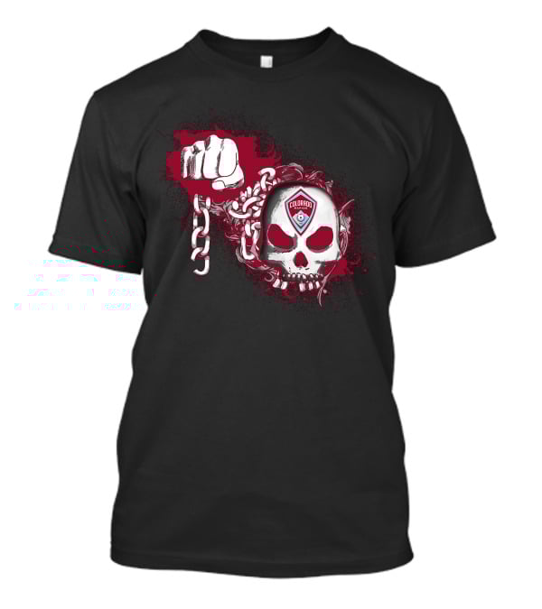 Colorado Rapids Skull Logo And Chain T-Shirt