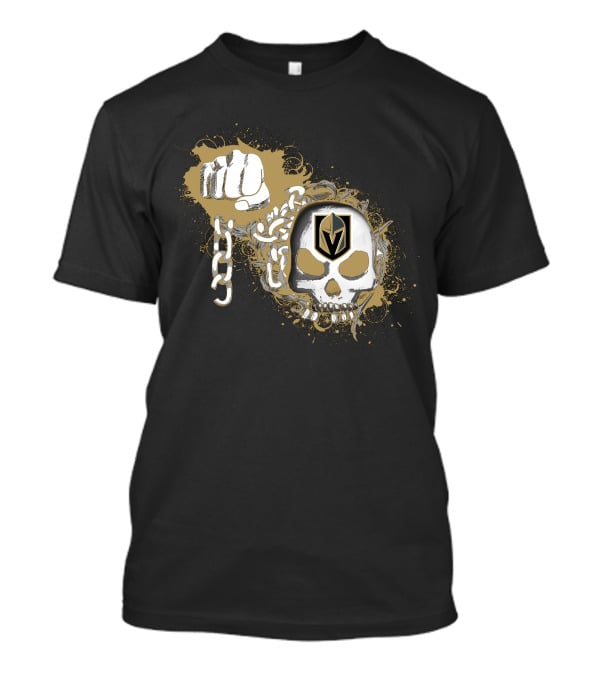 Vegas Golden Knights Skull And Fist With Chains T-Shirt
