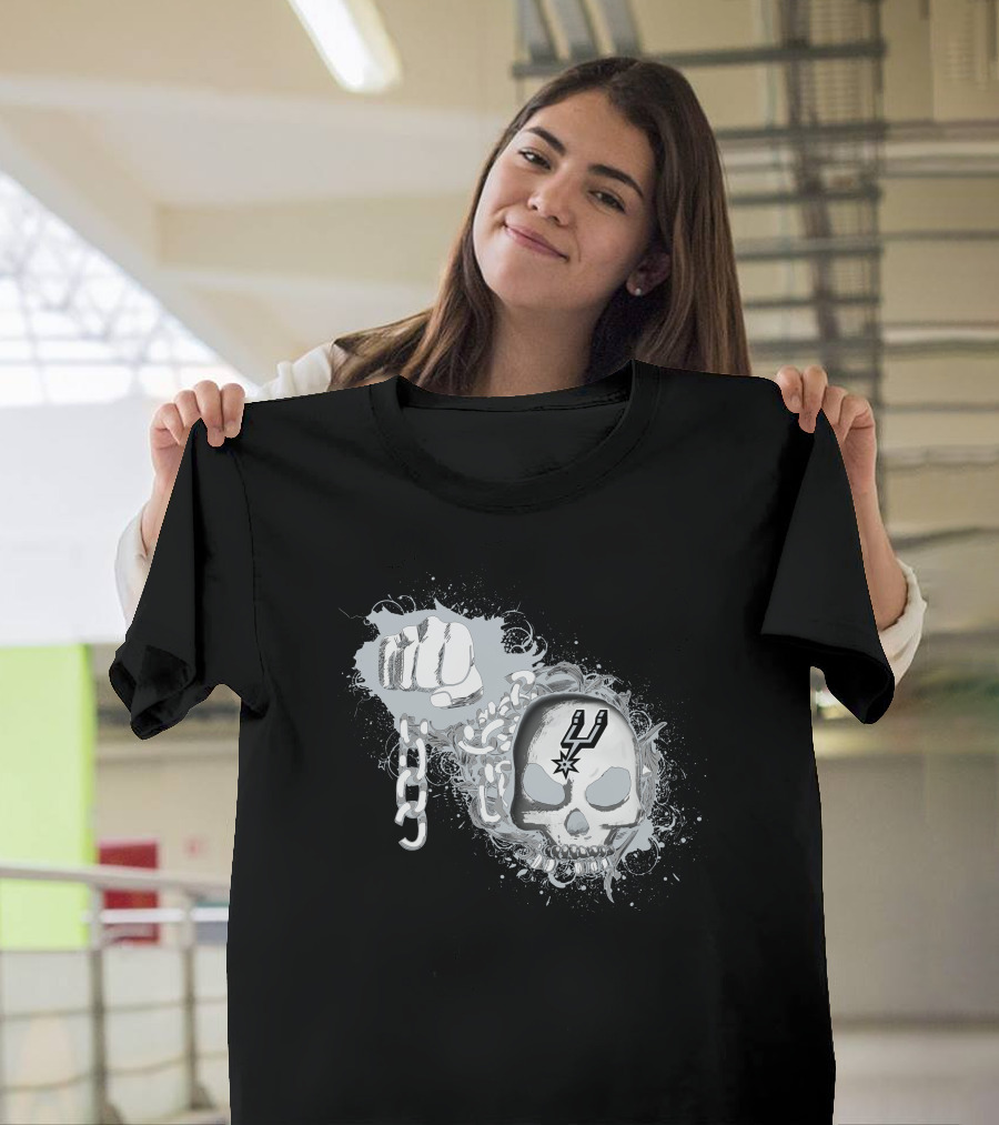 San Antonio Spurs Skull And Fist 196 T-Shirt
