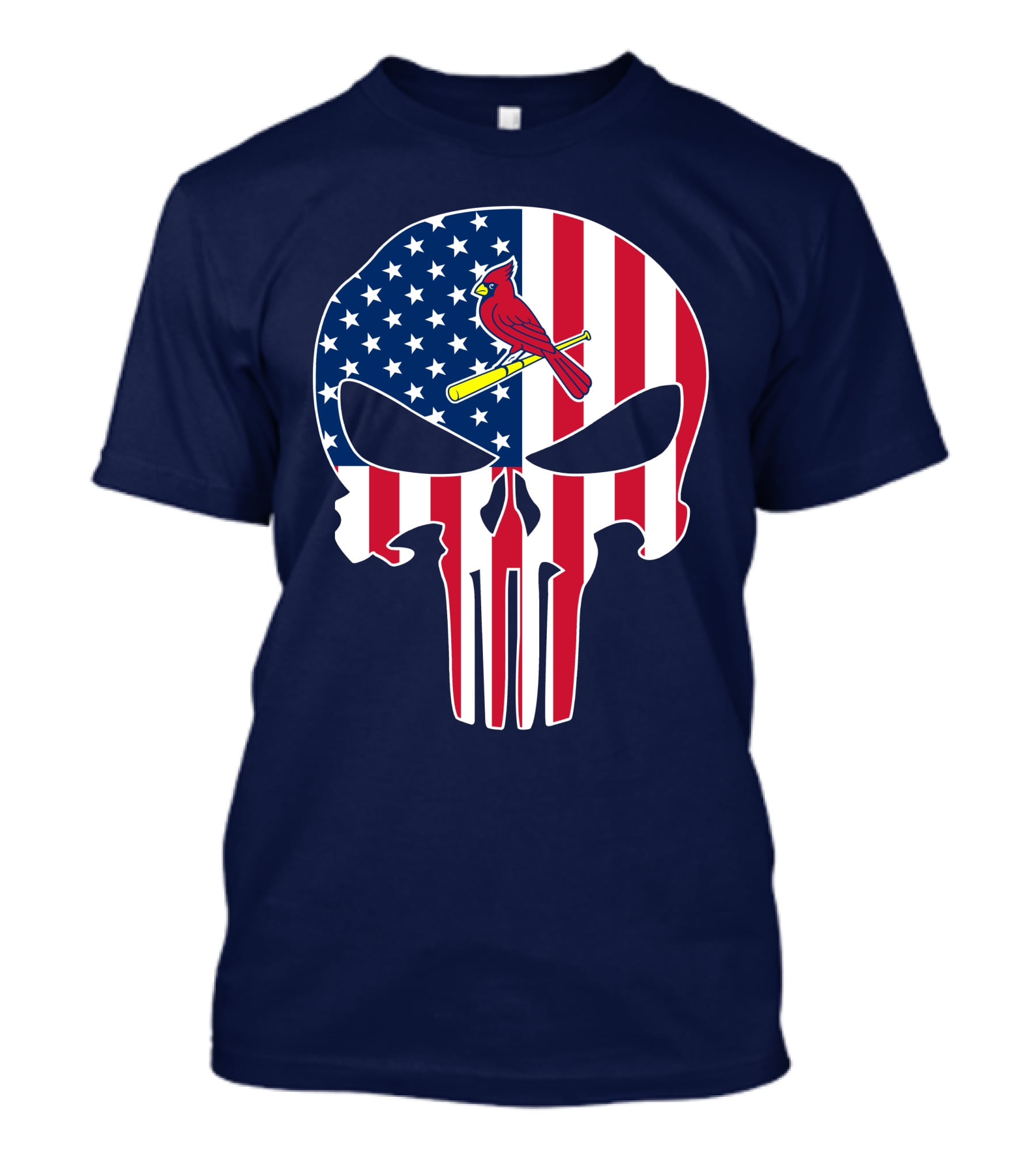 Louis Cardinals American Flag Punisher Skull T-Shirt