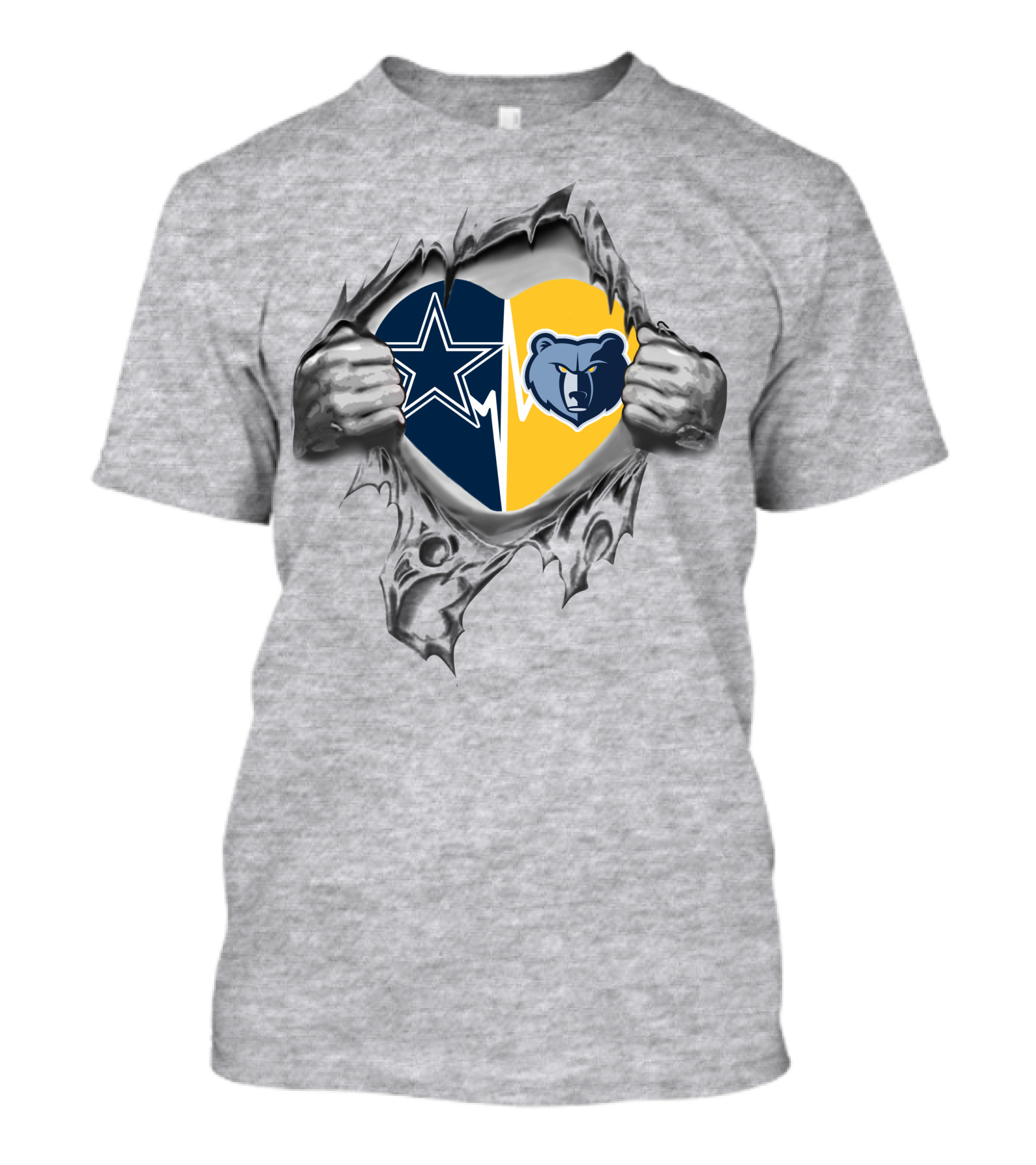 Cowboys Memphis Grizzlies Heart T-Shirt