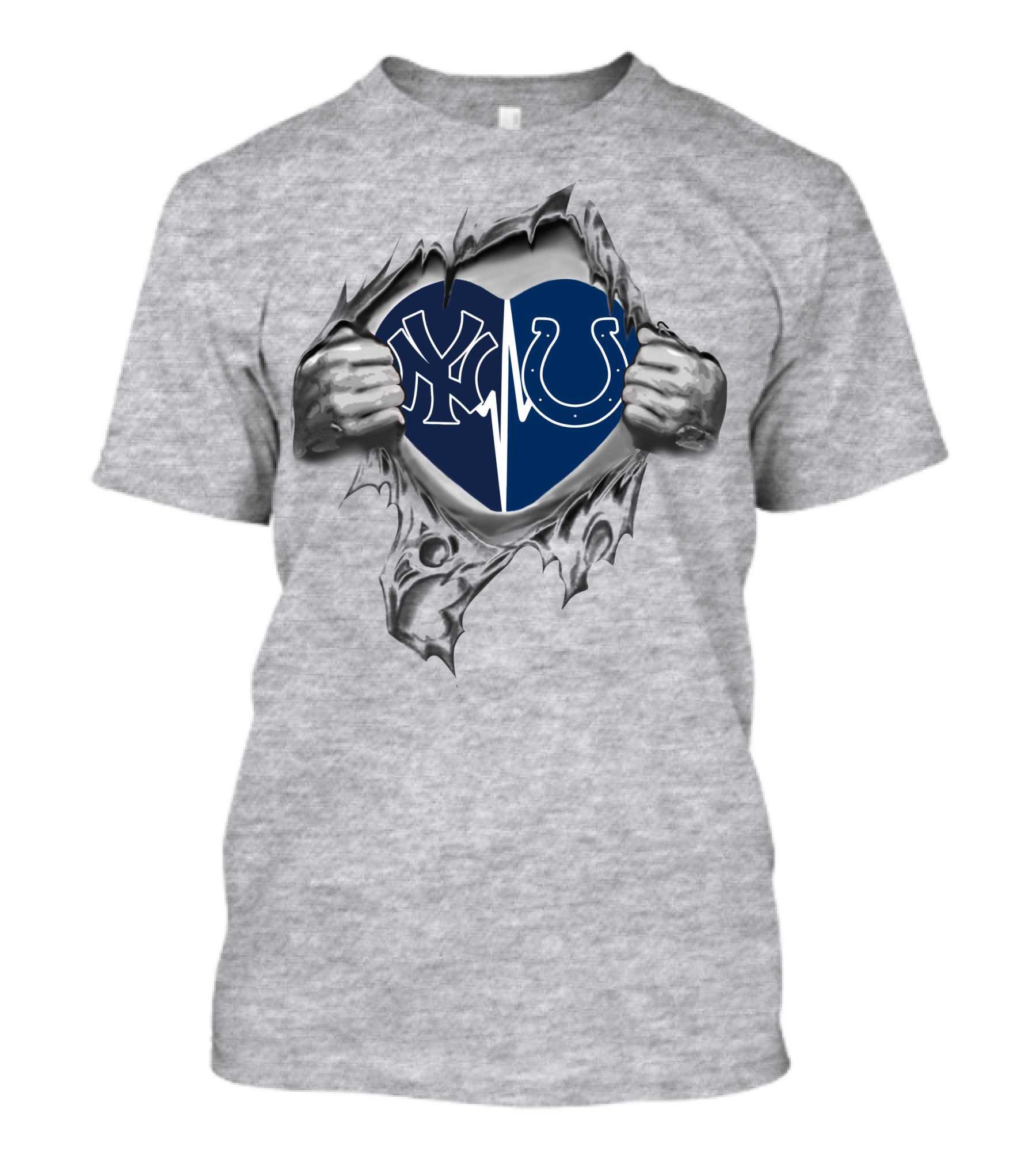 Yankees Colts Heartbeat Passion T-Shirt