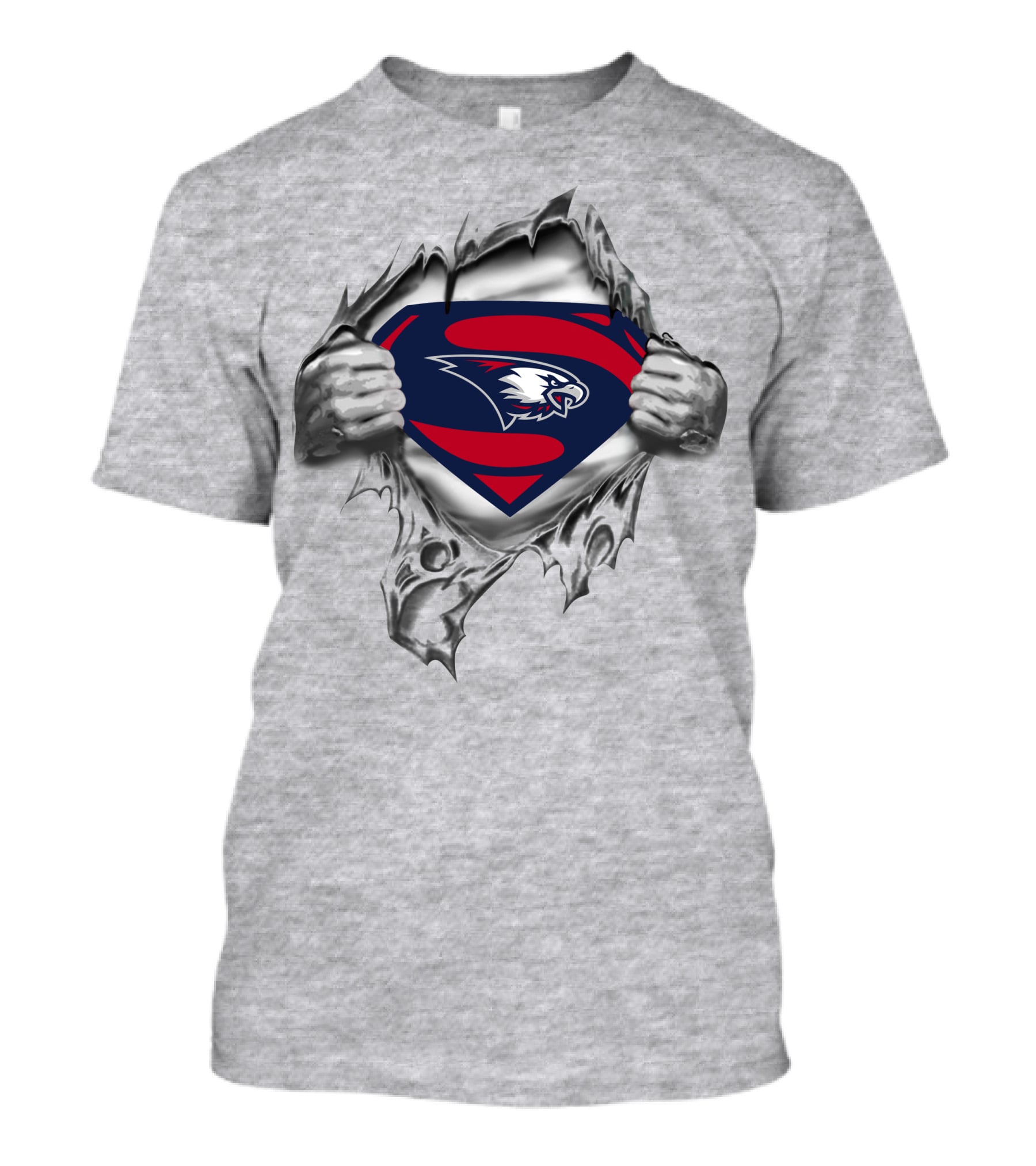 Southern Indiana Eagles Superman Logo Rip T-Shirt